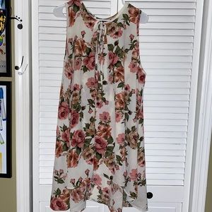 Floral Long Tank / Blouse